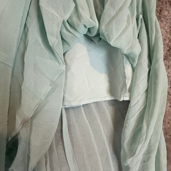 Victoria's Secret Mint Green Pleated Maxi Skirt 2 XS - Picture 8 of 12